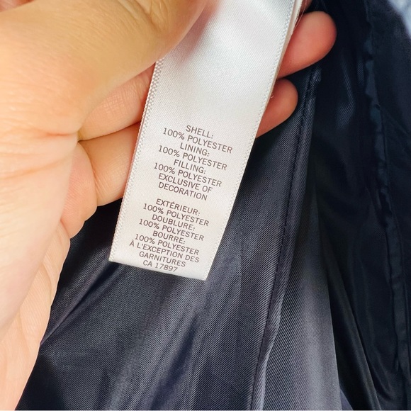 ❌SOLD ❌Banana Republic Navy Blue Quilted Patch Pocket Lightweight  Belted Jacket - Picture 15 of 15